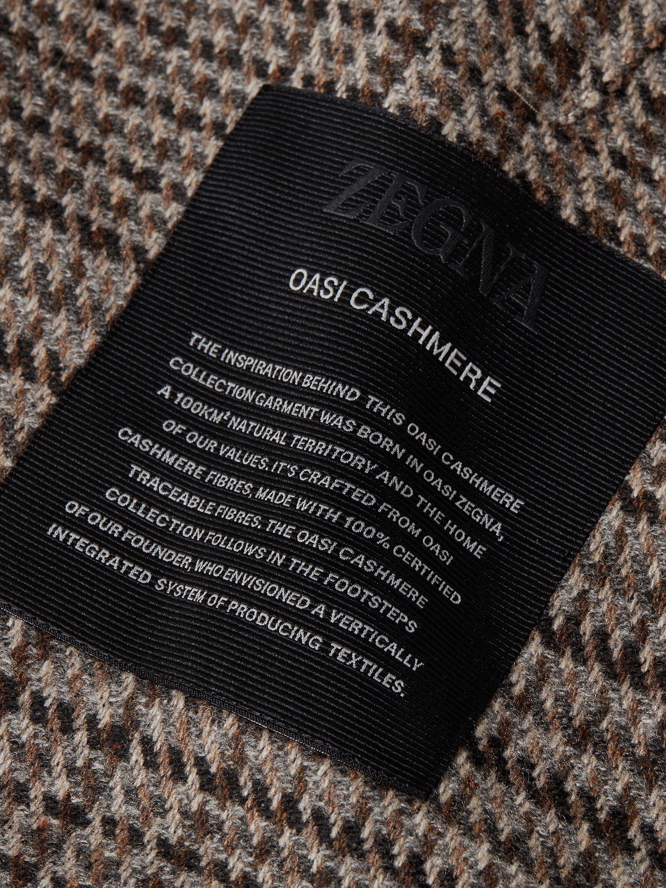 Grey Brown and Black Oasi Cashmere Jacket Product detail photo #2