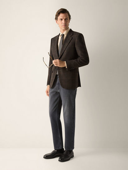 Dark Olive Green and Black Oasi Cashmere Jacket FW26 39306968
