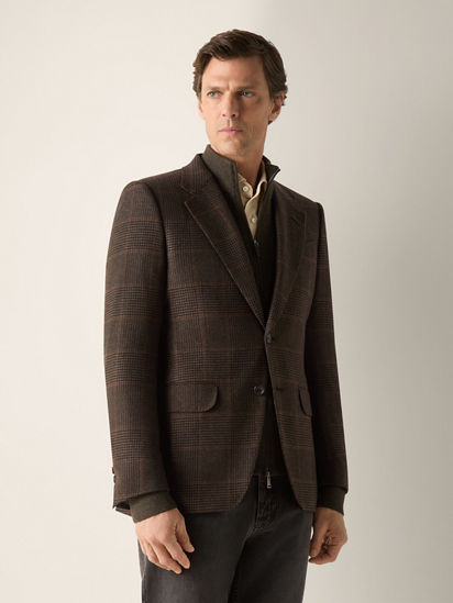 Dark Olive Green and Black Oasi Cashmere Jacket FW26 39306968