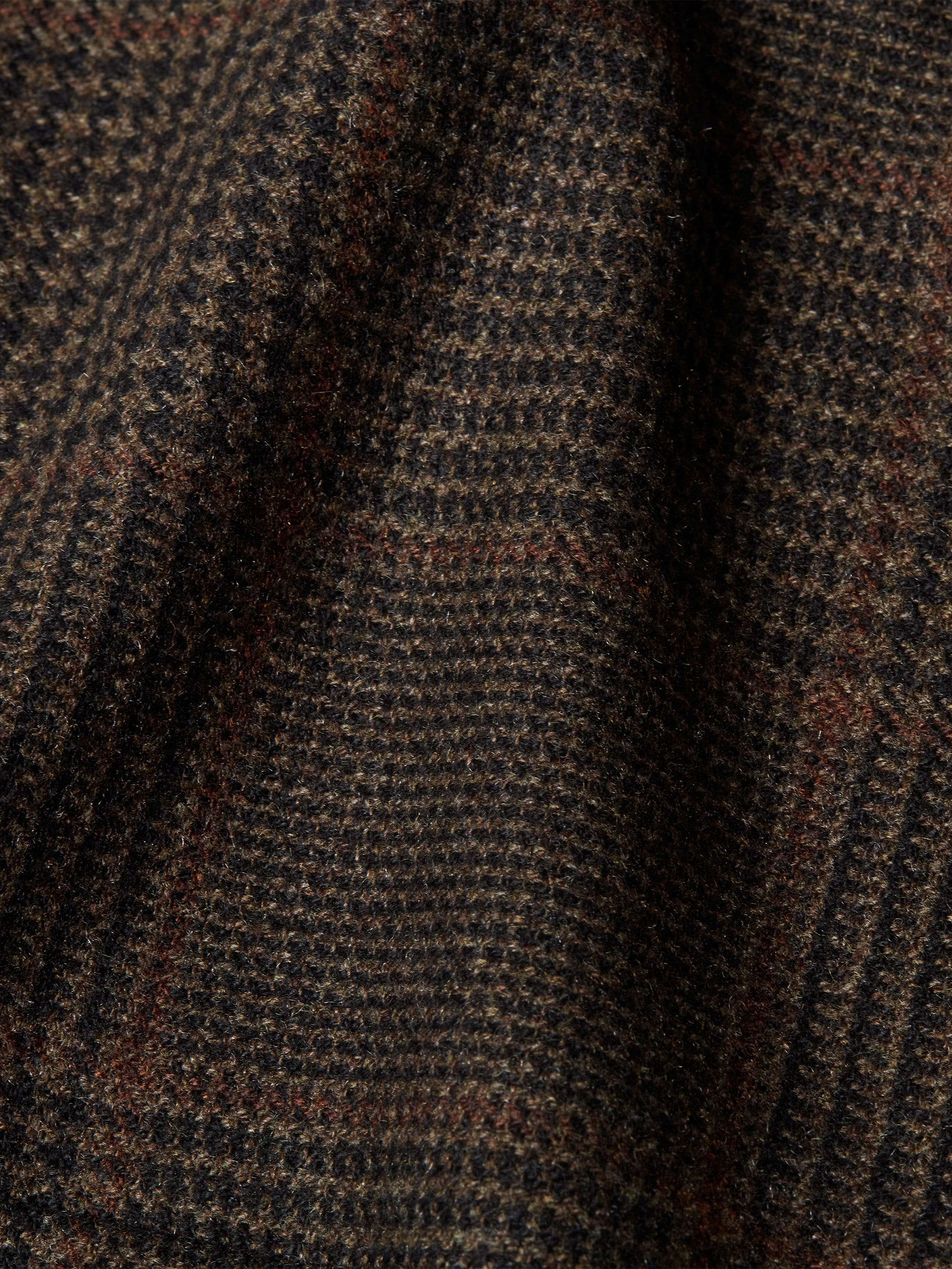 Dark Olive Green Black and Brown Oasi Cashmere Jacket Product detail photo #4