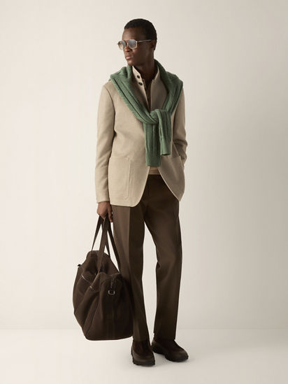 Light Taupe Multimélange Oasi Cashmere Il Conte Jacket FW26