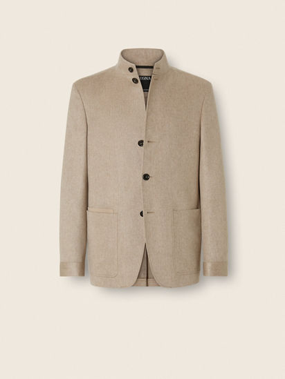 Light Taupe Multimélange Oasi Cashmere Il Conte Jacket FW26