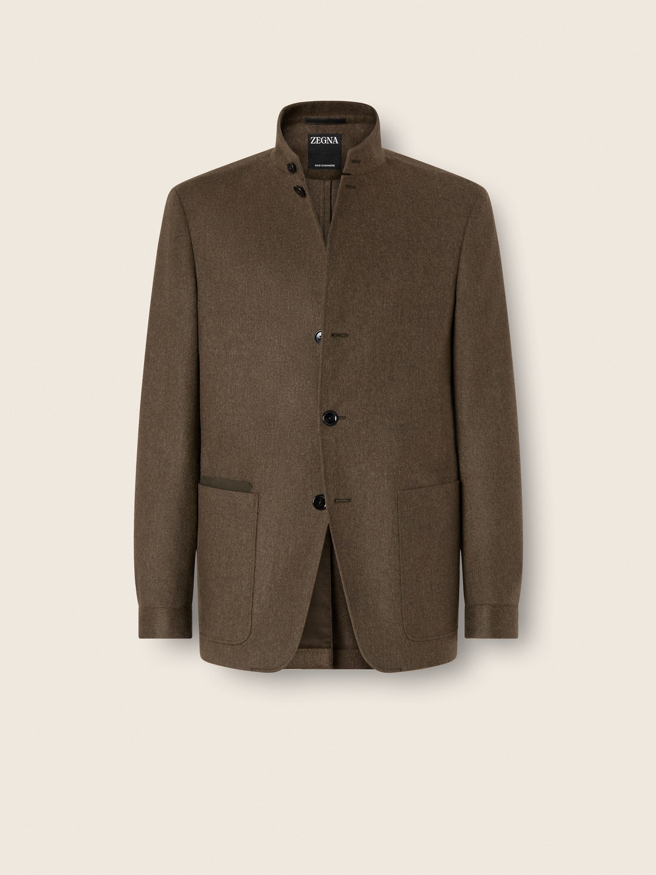 Dark Olive Green Multimélange Oasi Cashmere Il Conte Jacket Main product photo