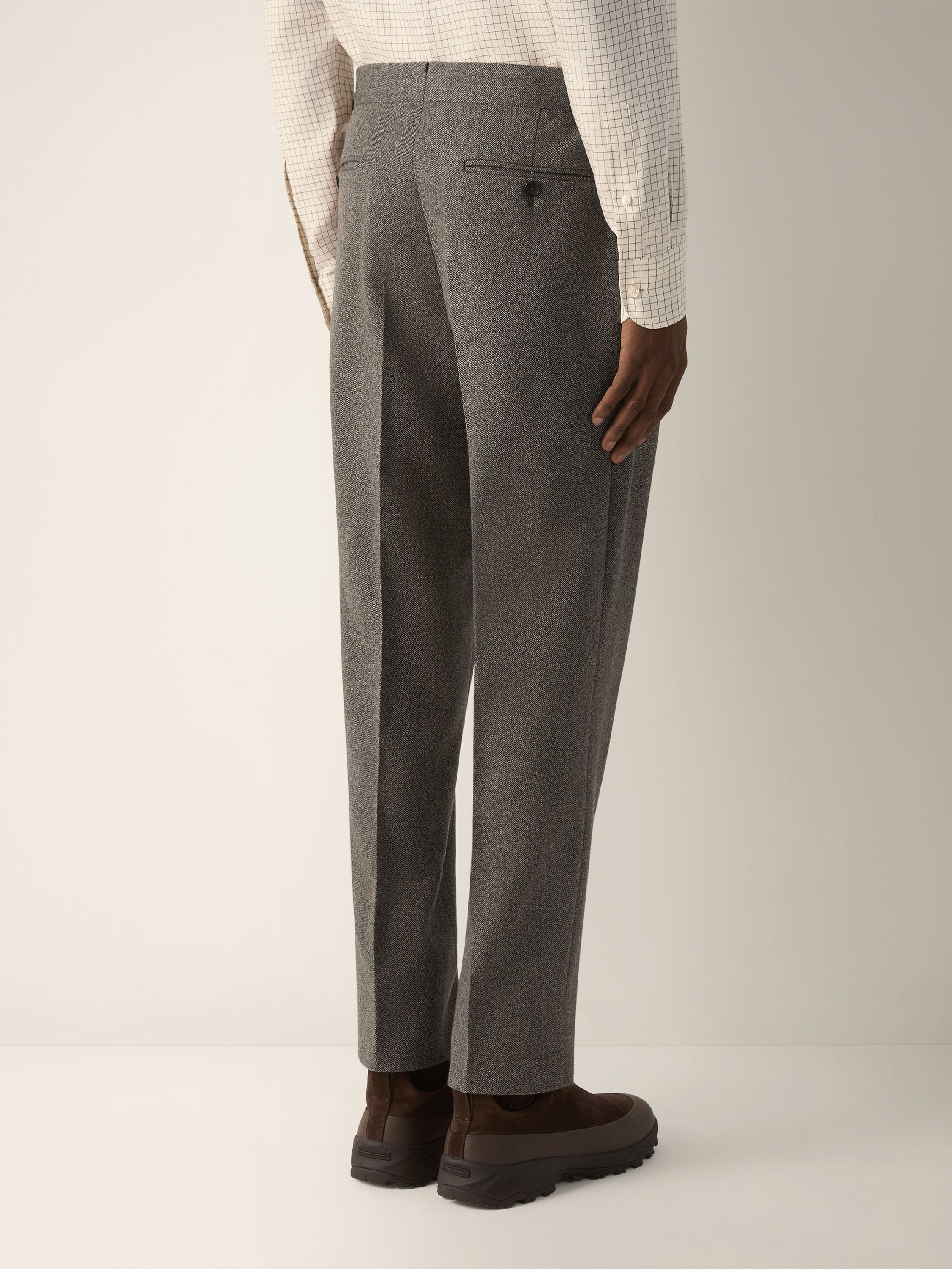 Light Taupe Wool and Cashmere Pants Product detail photo #5