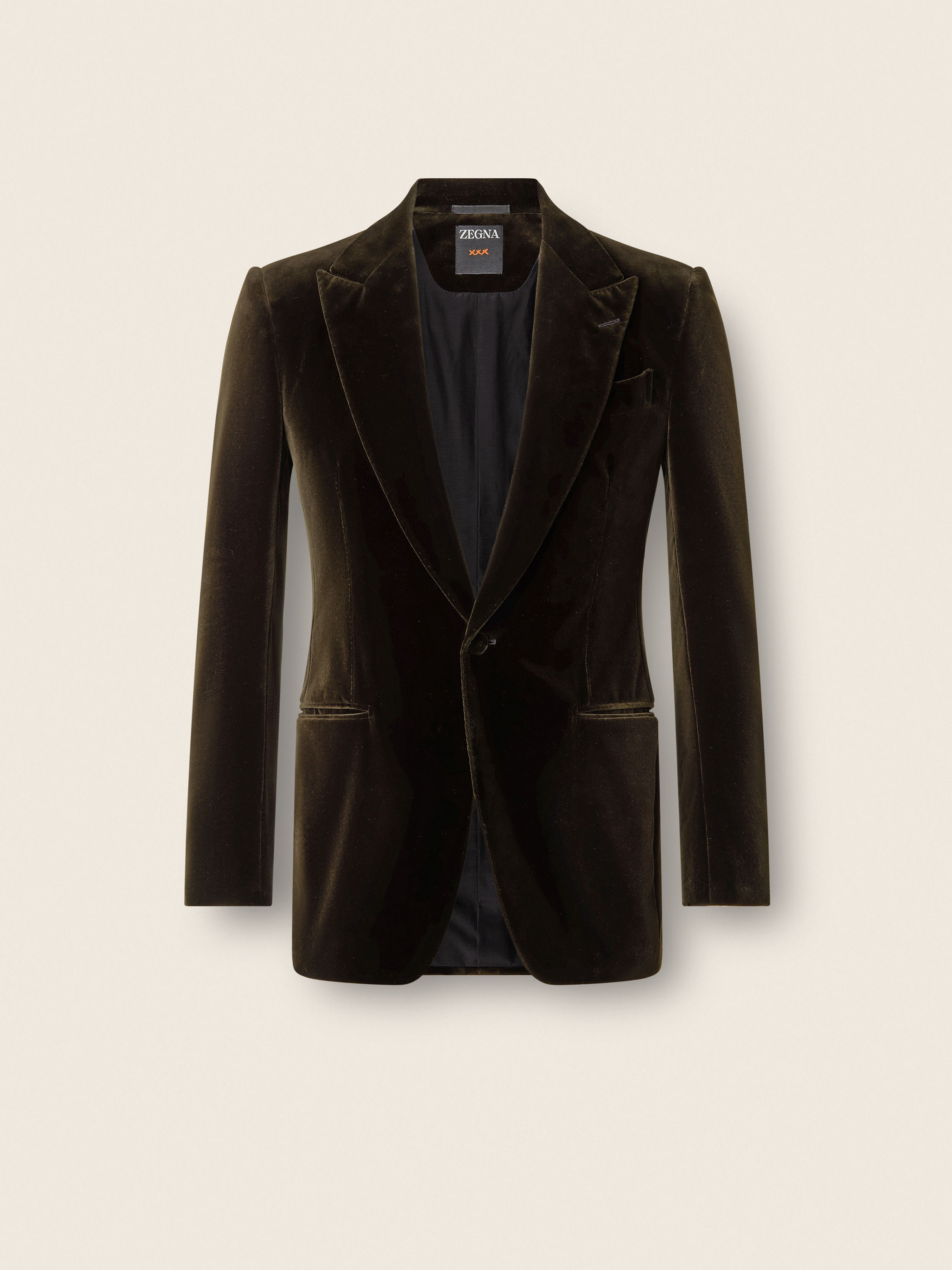 Dark Olive Green Cotton Evening Jacket Main product photo