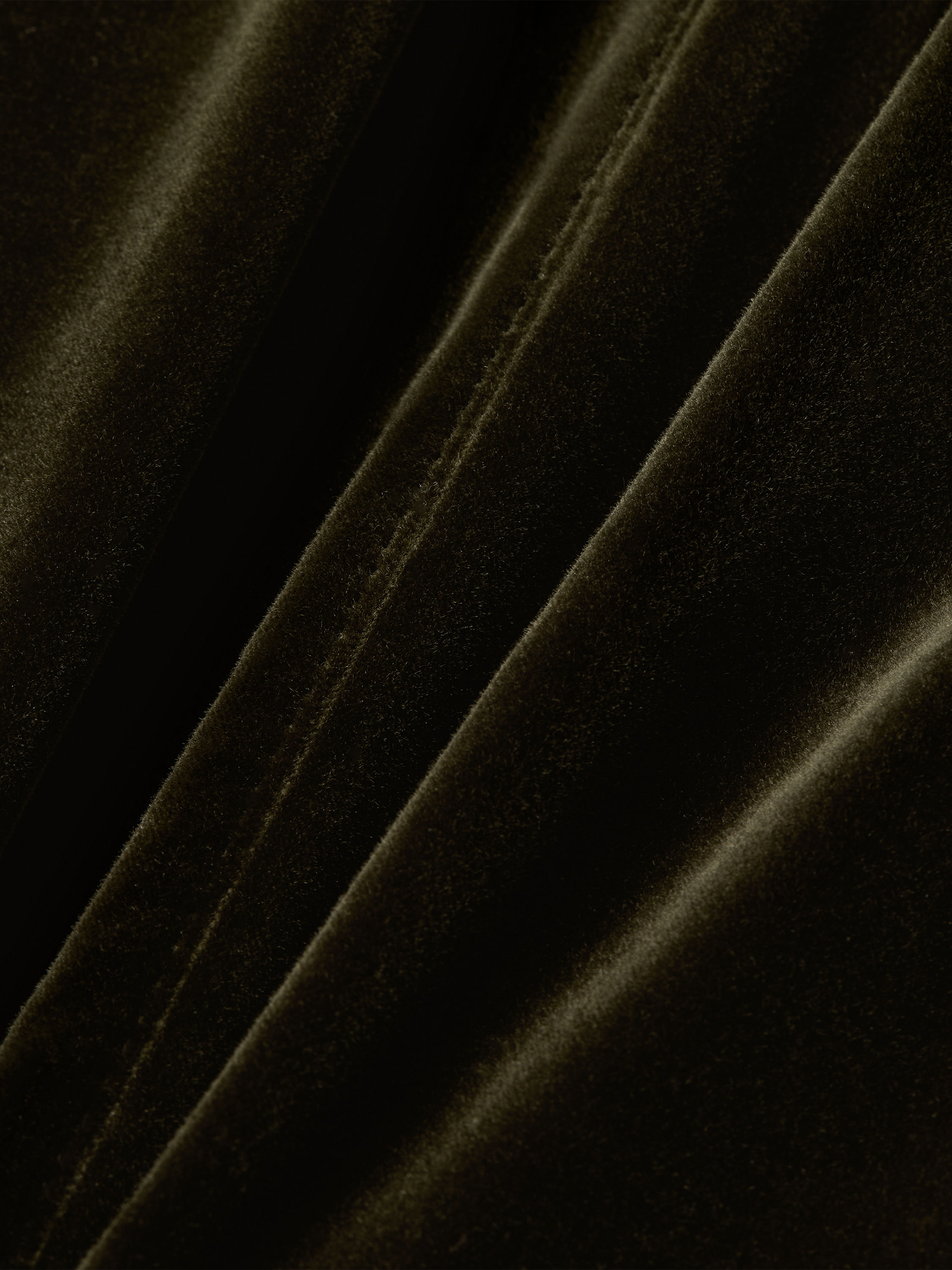 Dark Olive Green Cotton Evening Jacket Product detail photo #4