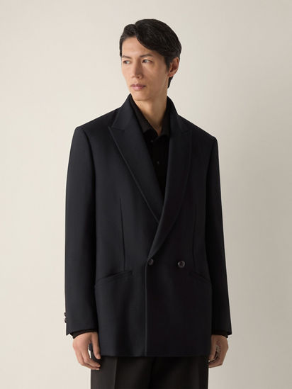 Ermenegildo Zegna ブラック Woolカシミヤジャケット Black Wool and Mohair Jacket FW26 39775432 | Zegna US