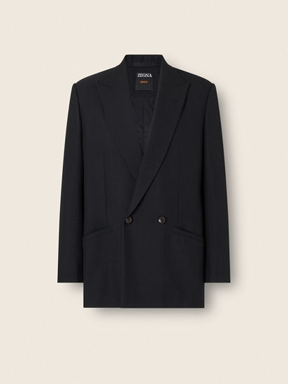 Black Wool and Mohair Jacket FW26 39775432 | Zegna US