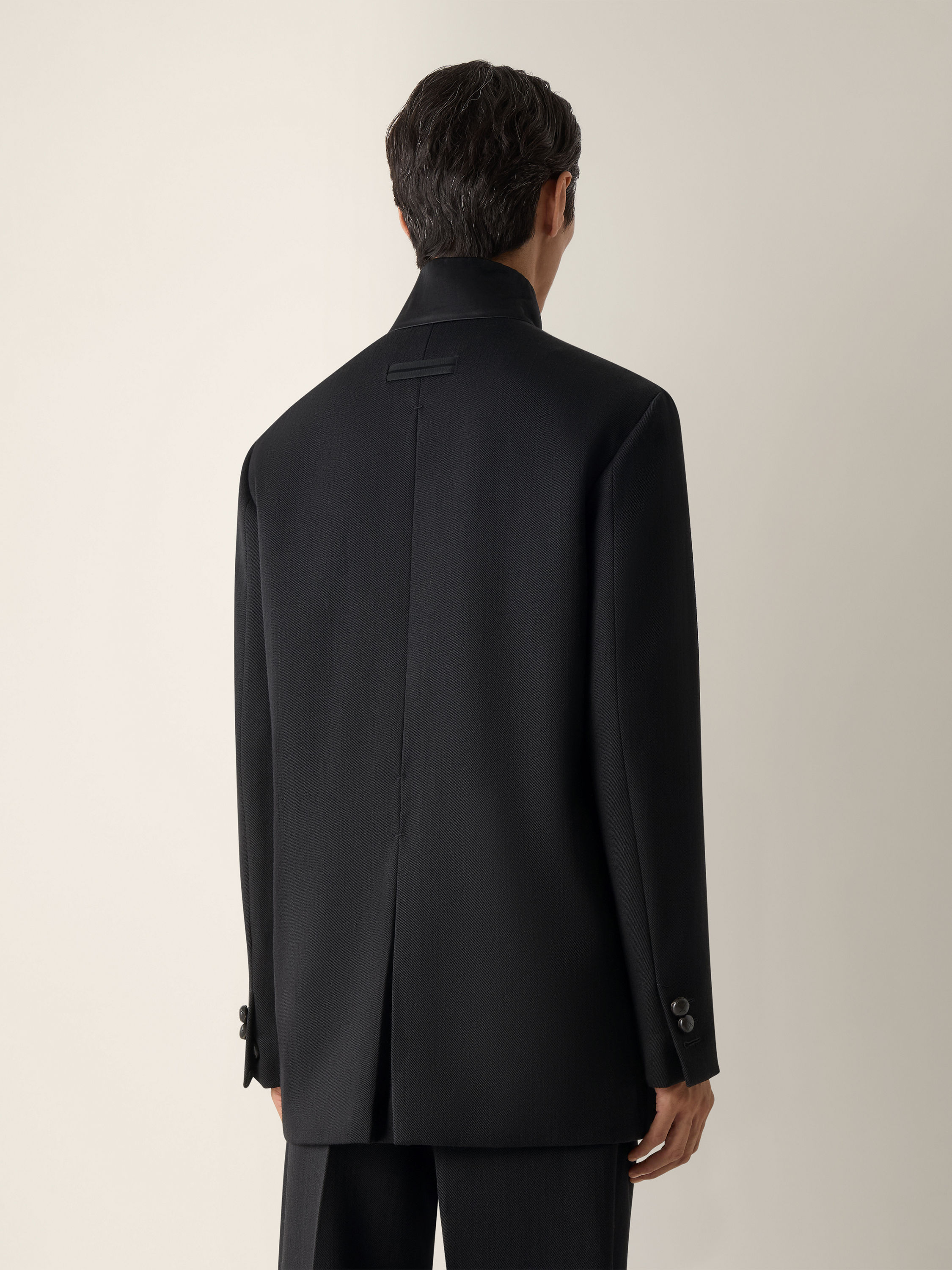 Black Wool Chore Jacket Product detail photo #5