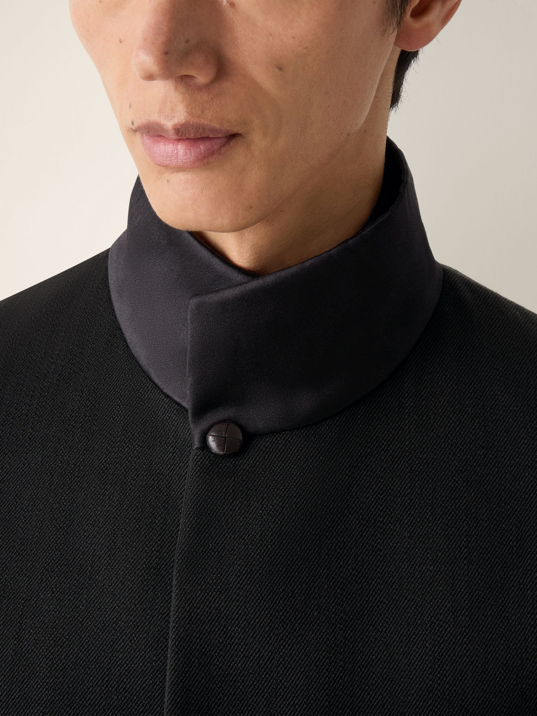 Black Wool Chore Jacket Product detail photo #2