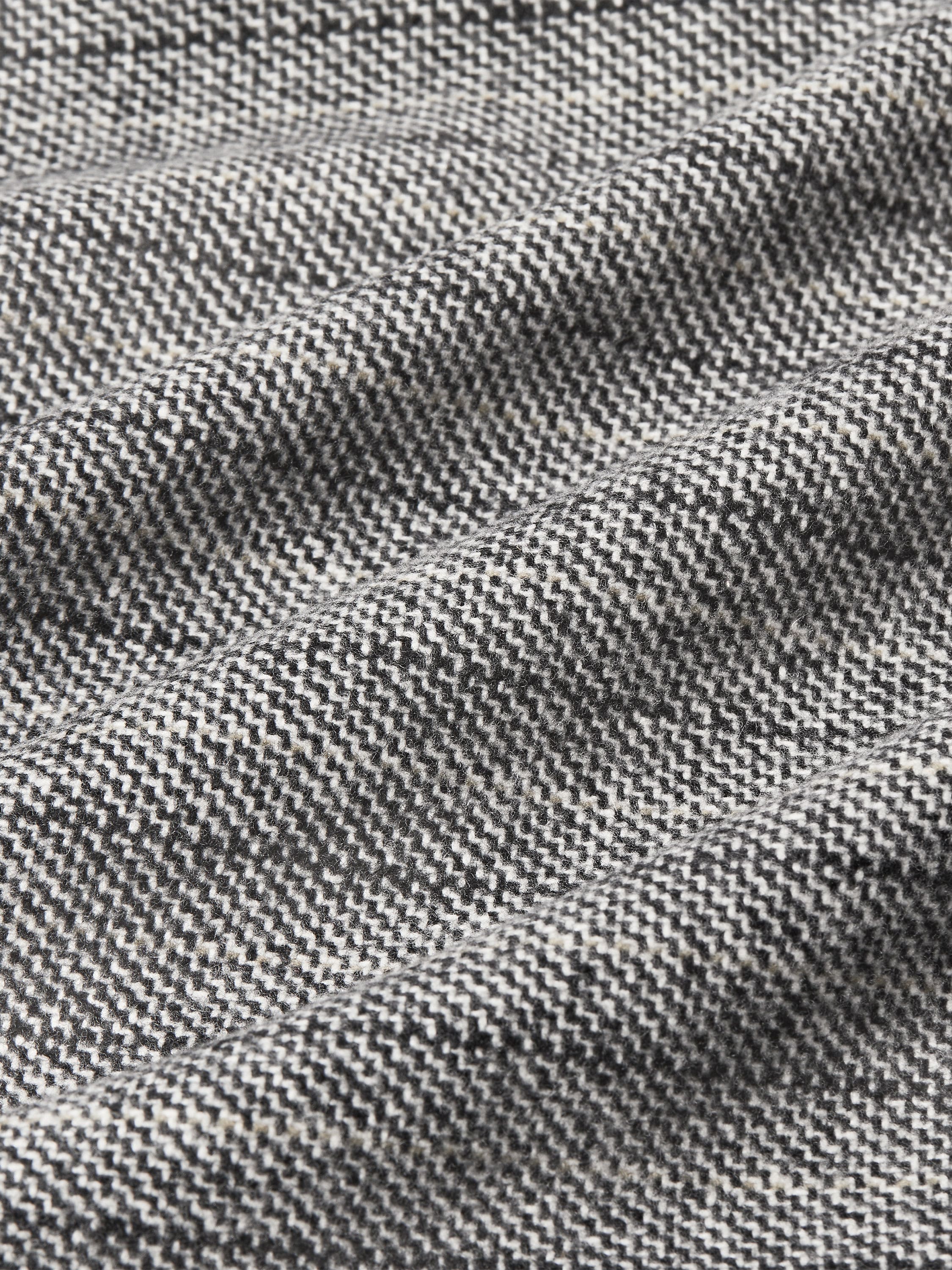 Grey Pinstriped Trofeo Selection Wool Shirt Product detail photo #4