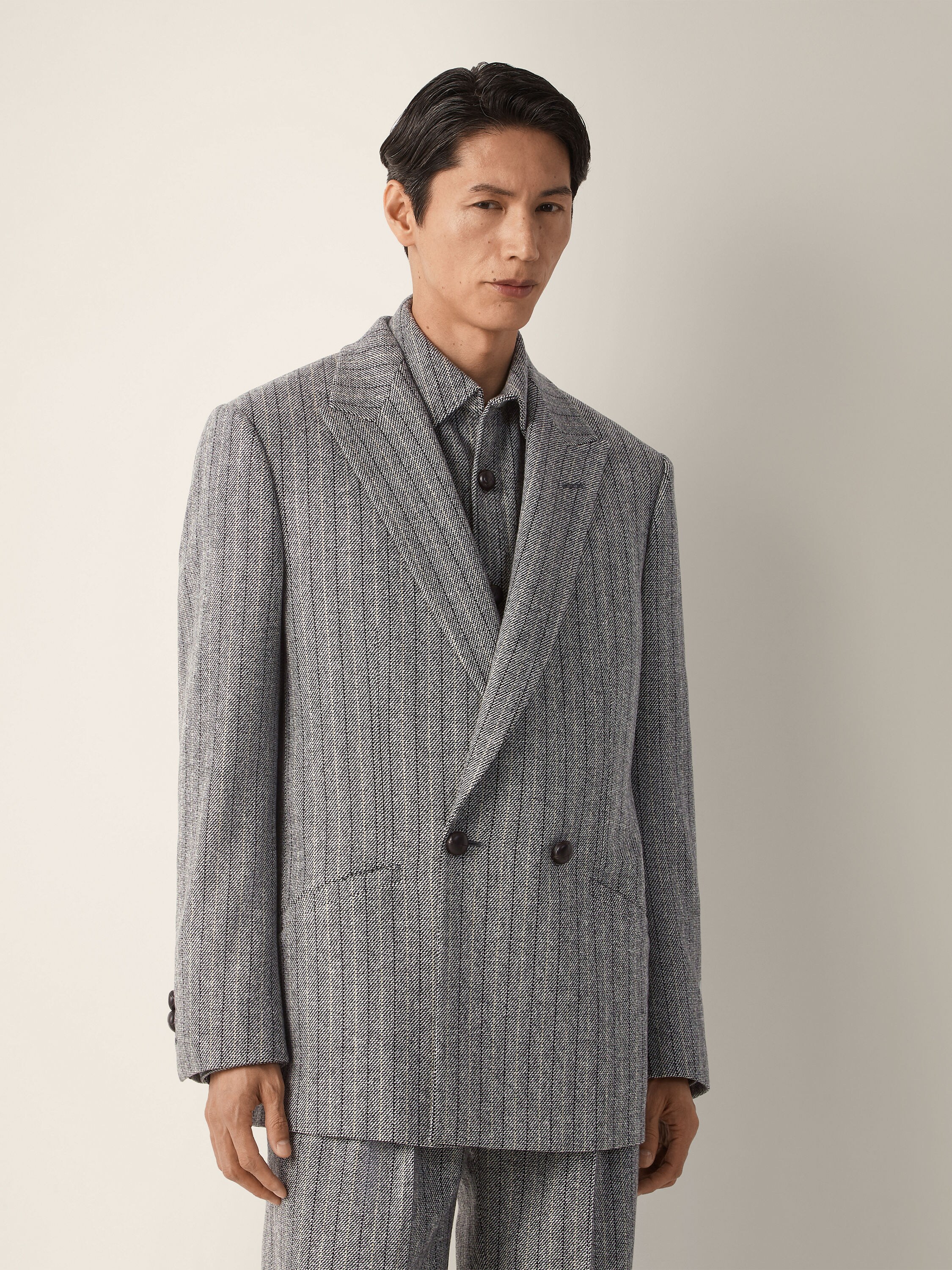 Grey Trofeo Selection Wool Jacket Product detail photo #3