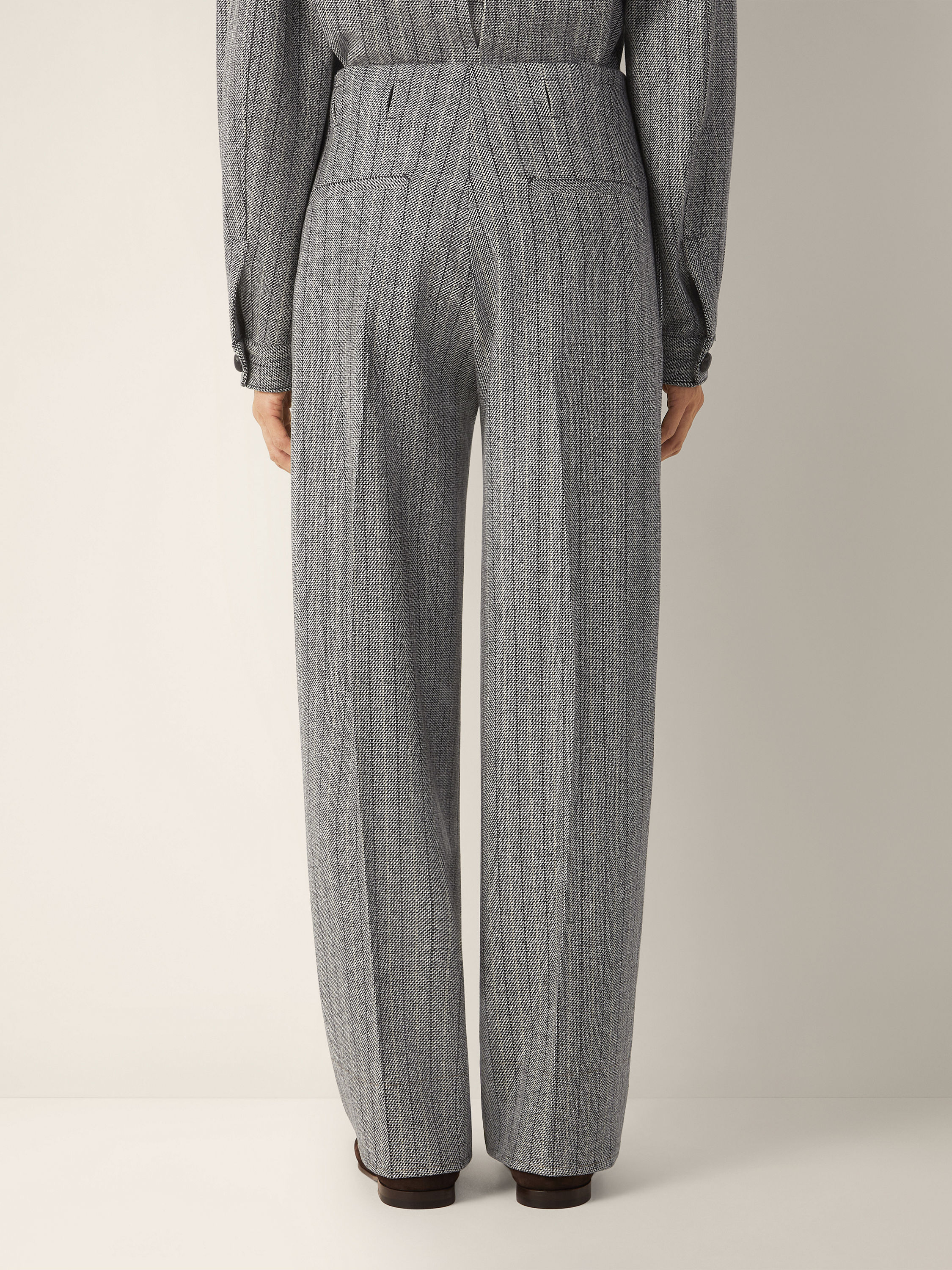 Grey Trofeo Selection Wool Pants Product detail photo #5