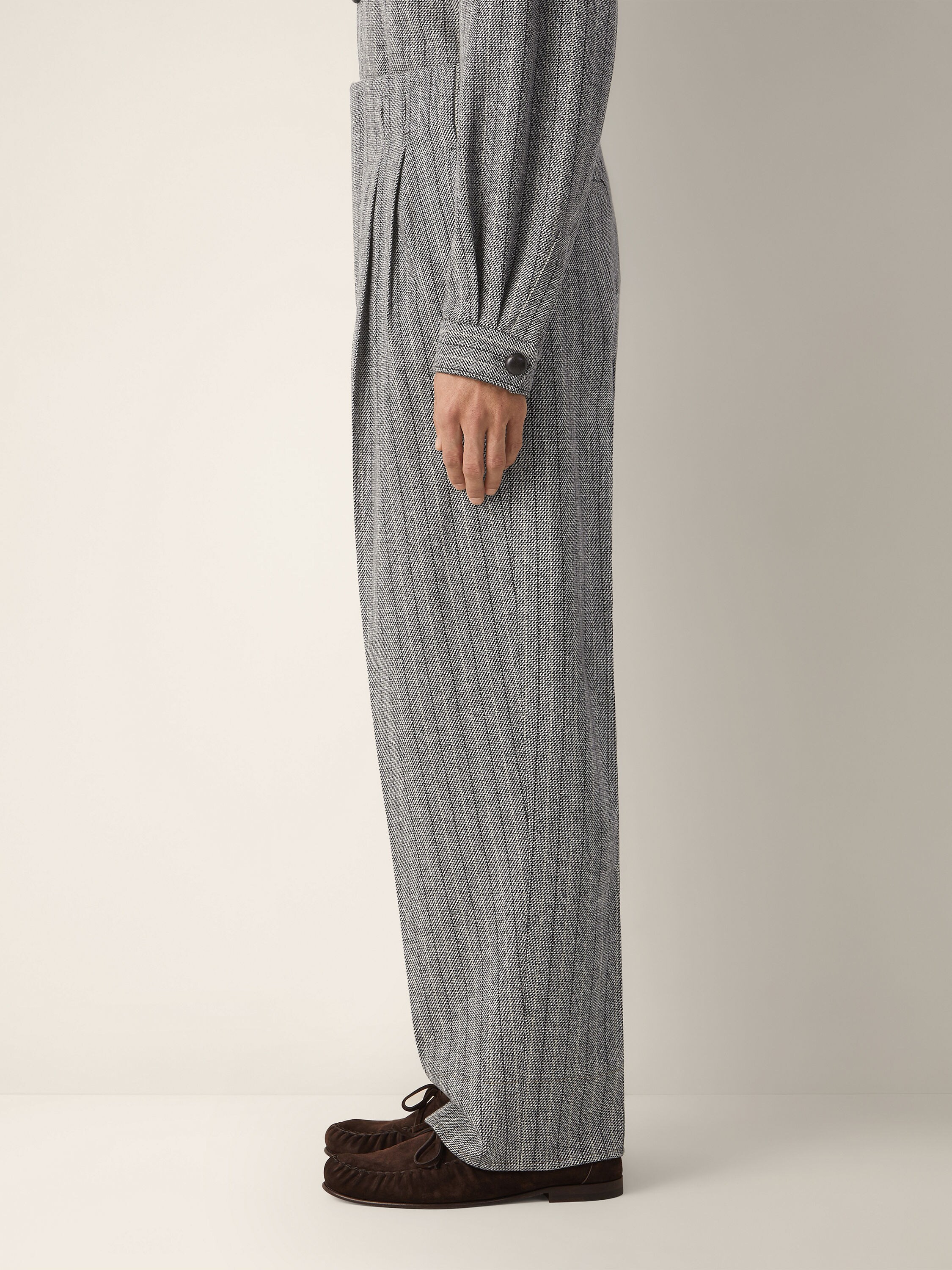 Grey Trofeo Selection Wool Pants Product detail photo #3