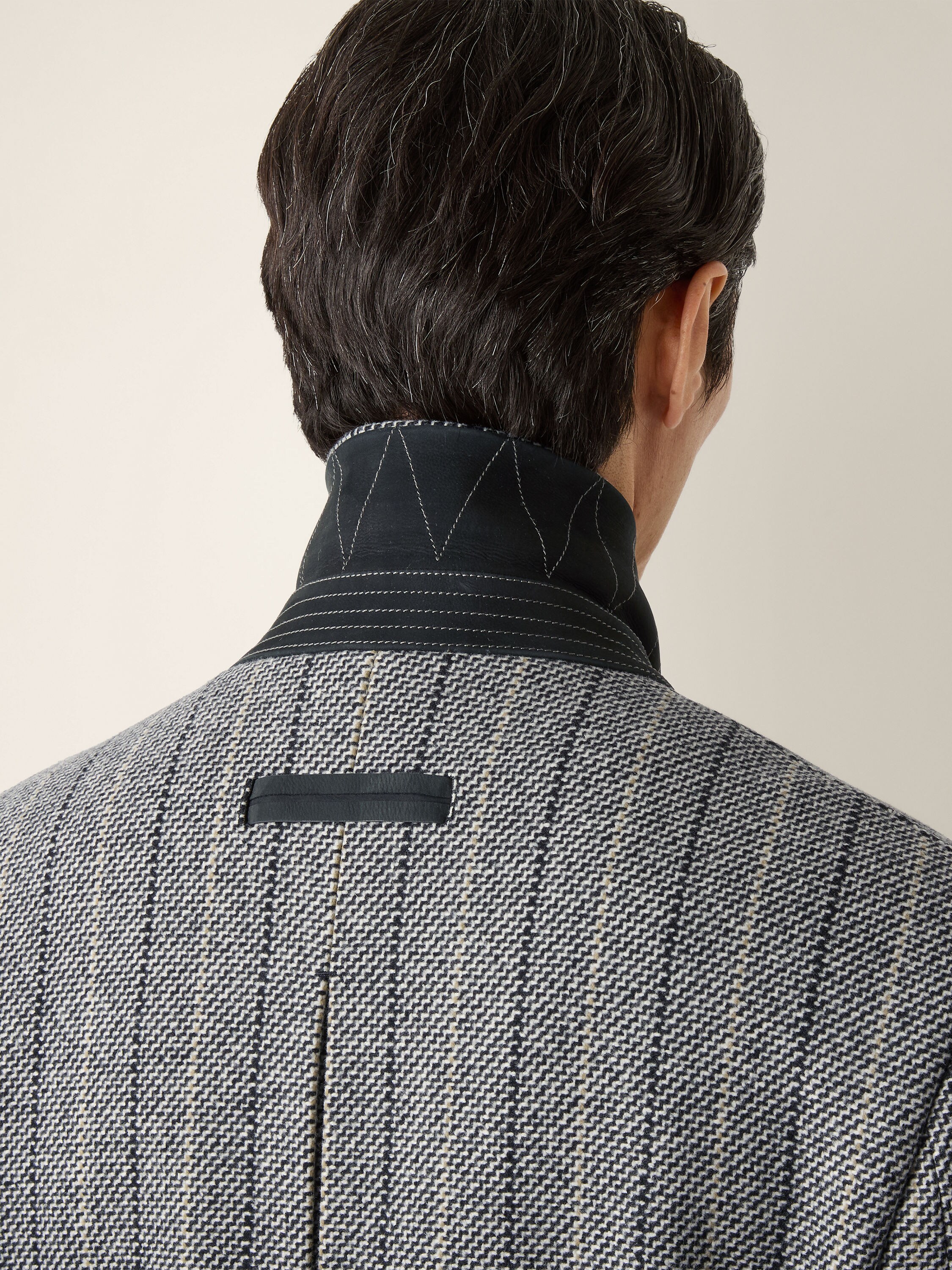 Grey Trofeo Selection Wool Overcoat Product detail photo #2