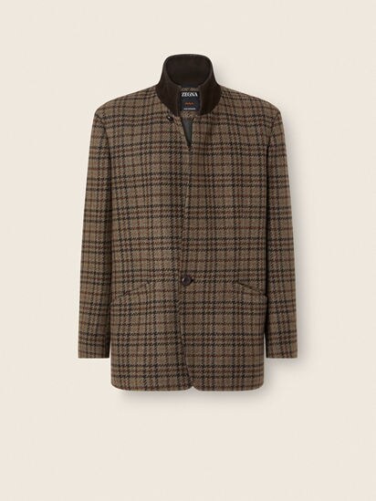 50'sMerrill Woolens 好配色チェックウールジャケット Dark Olive Green and Brown Oasi Cashmere Chore Jacket FW26