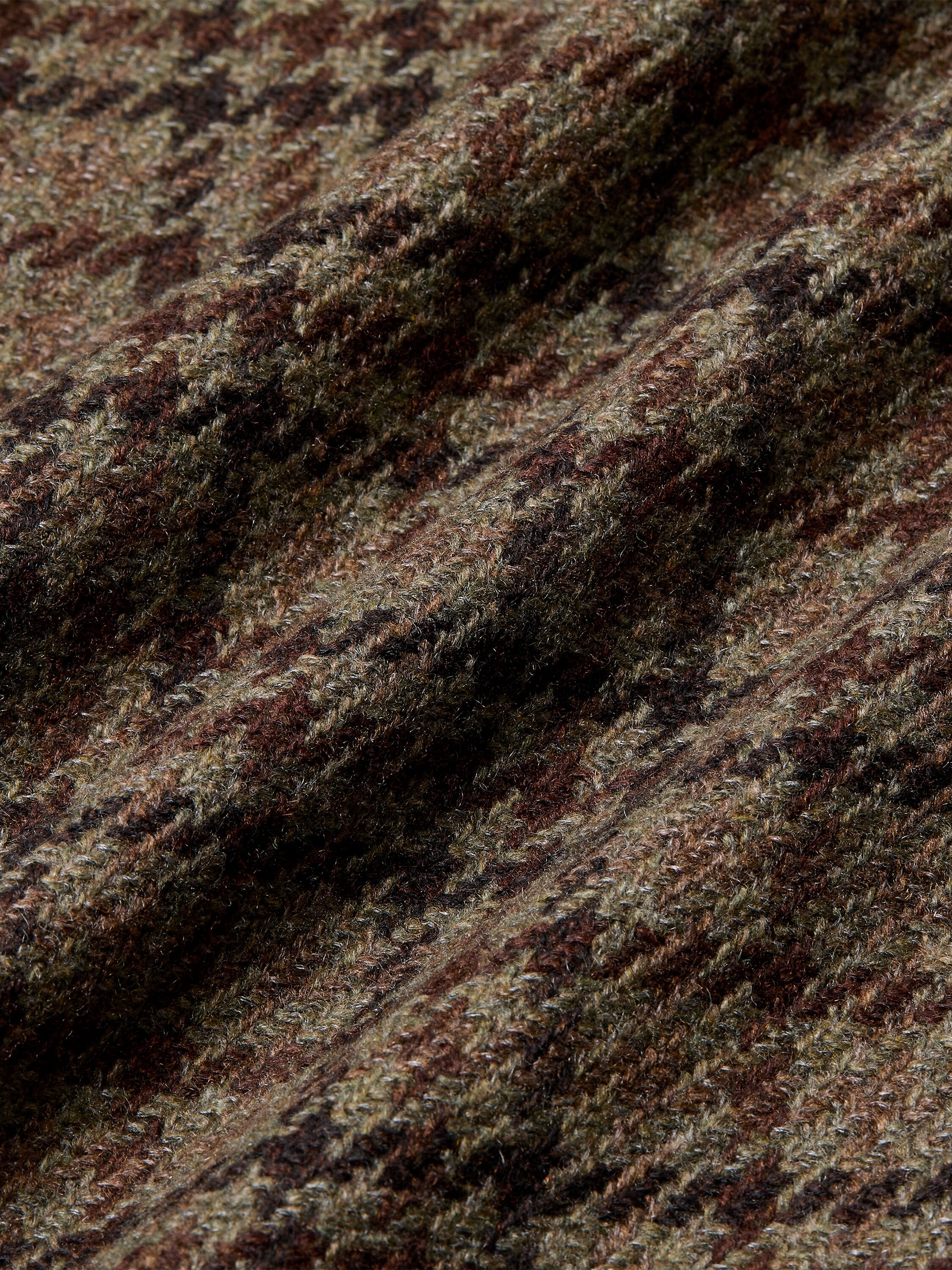 Dark Olive Green and Brown Oasi Cashmere Chore Jacket Product detail photo #4