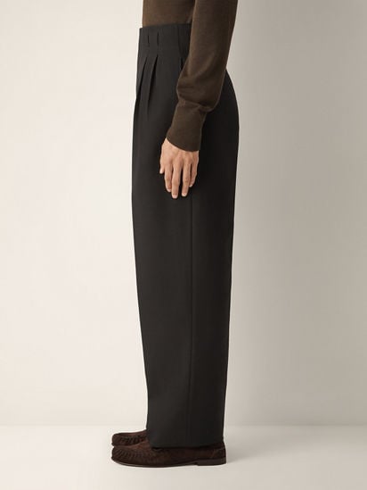 Black Wool and Mohair Pants FW26 39883337 | Zegna TR