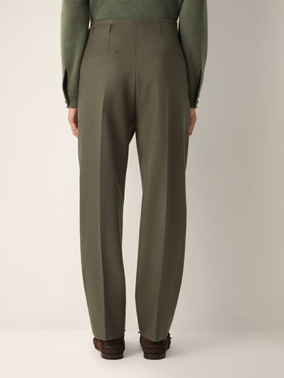 Dark Olive Green Wool Pants FW26 39886662 | Zegna BG
