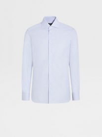 Zegna Cotton Micro Herringbone Tailored Shirt