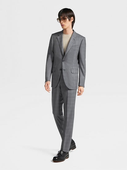 Grey Centoventimila Wool Suit