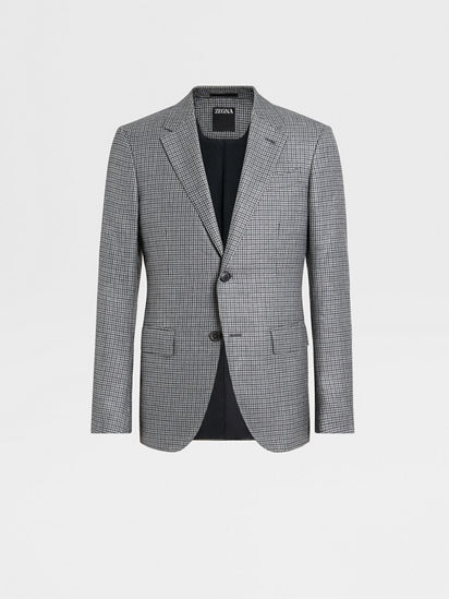 Grey houndstooth clearance jacket