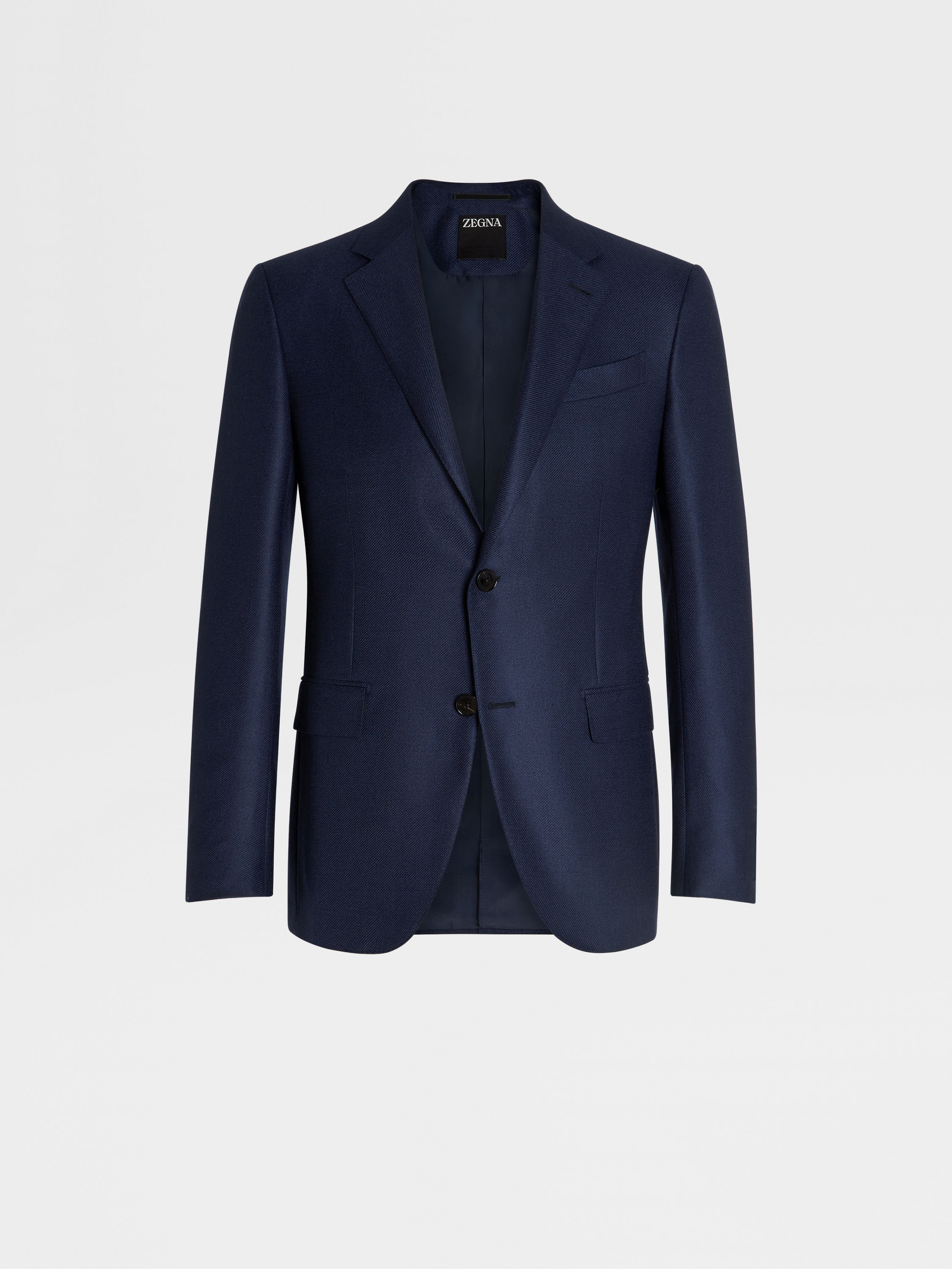 Dark Blue Cashmere and Silk Jacket 