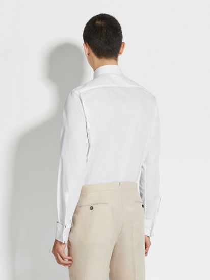 White Trofeo™ Silk Evening Shirt SS25 28052642 | Zegna SK