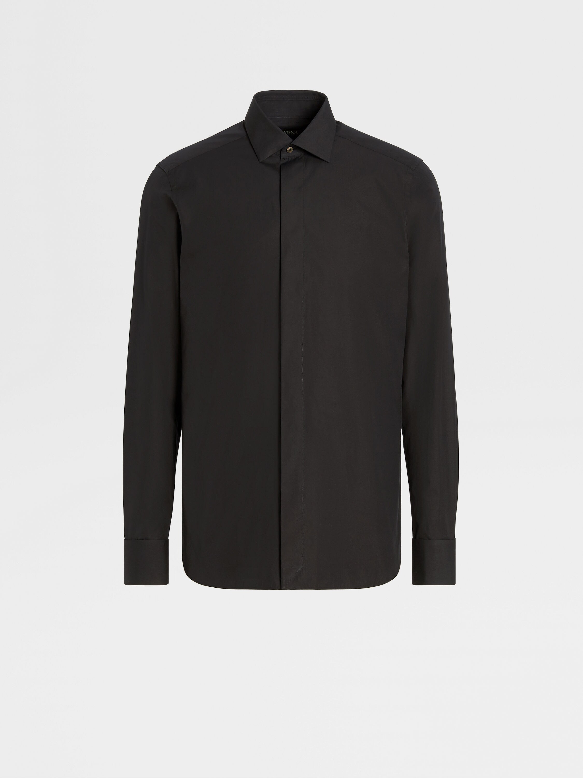 Black Trofeo™ Silk Evening Shirt Main product photo