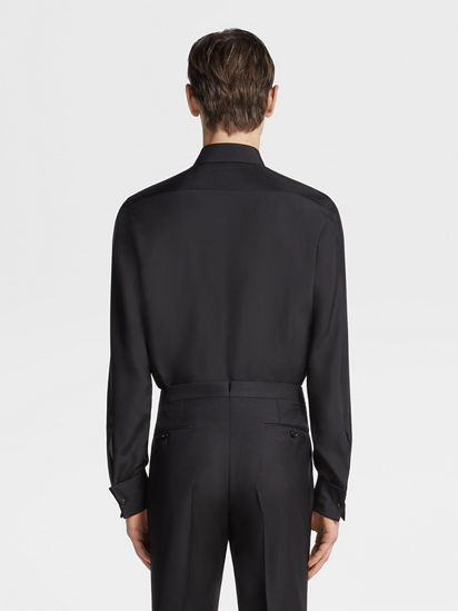 Black Silk Evening Shirt SS25 28685486 | Zegna TH
