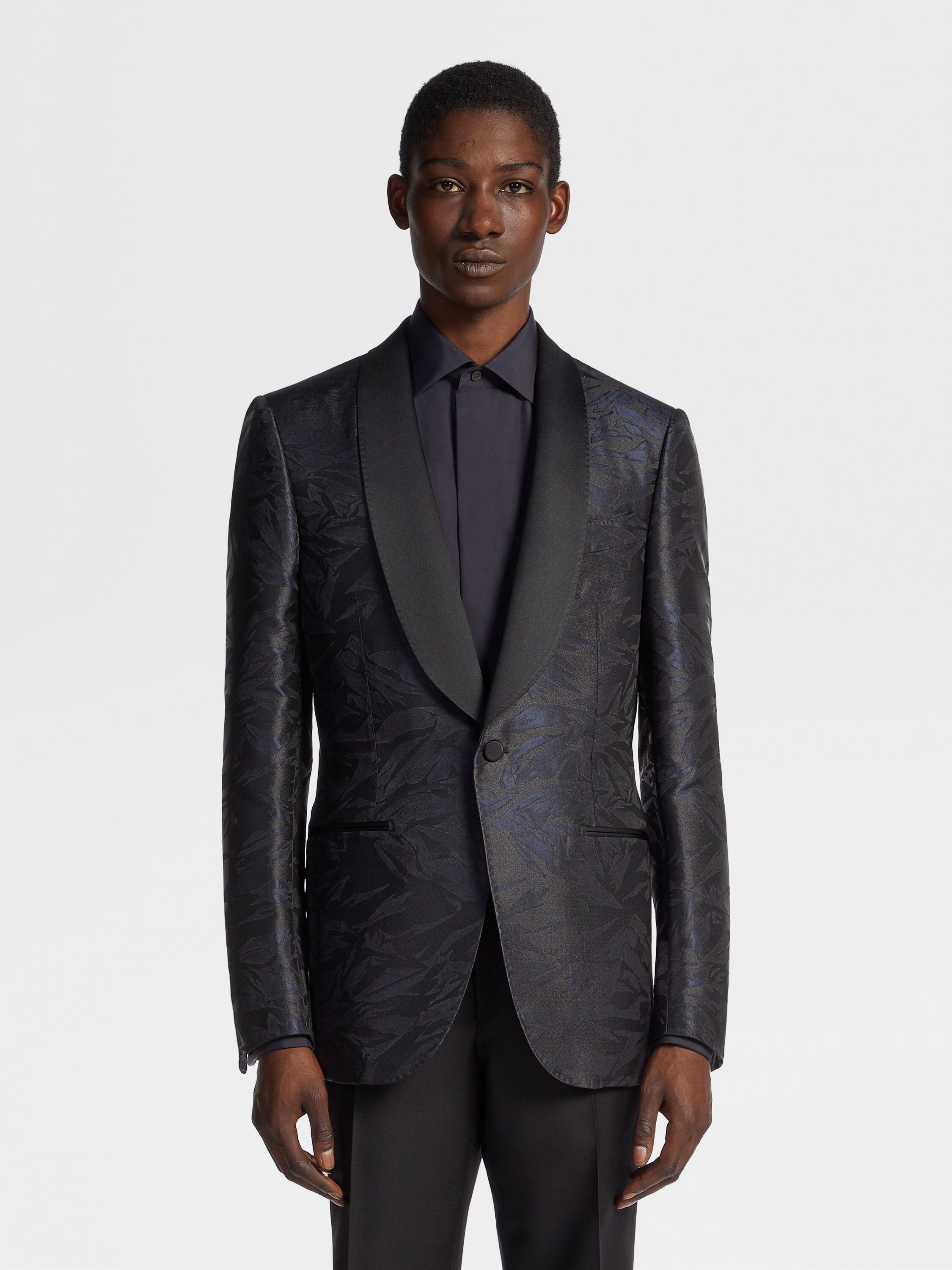 Chaqueta de Fiesta en Seda Color Negro Foto #3 de detalle del producto