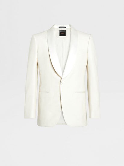 White evening shop coat