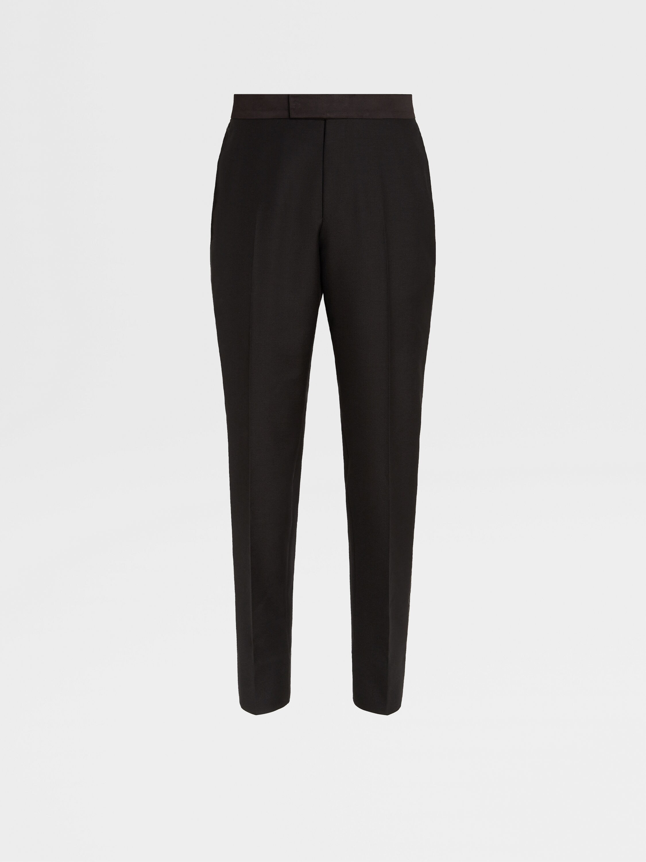 Black Wool and Mohair Evening Pants FW23 28690535