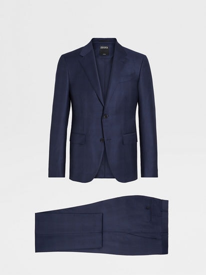 zegna blue suit