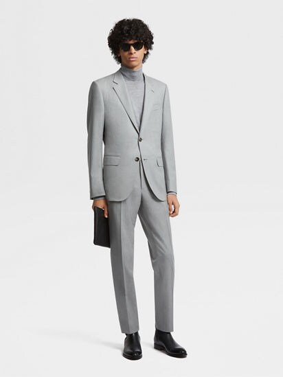 zegna gray suit