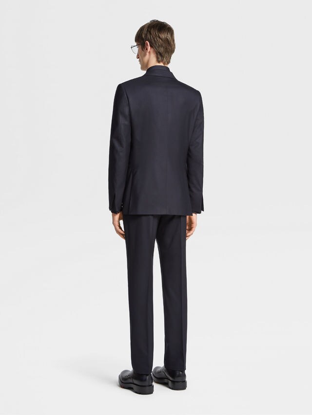 Navy Blue Centoventimila Wool Suit Product detail photo #3
