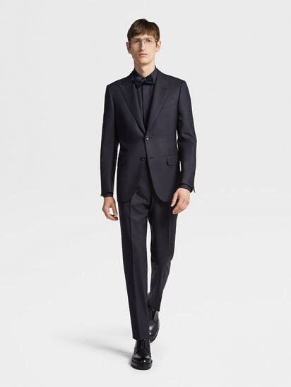 Zegna store navy suit