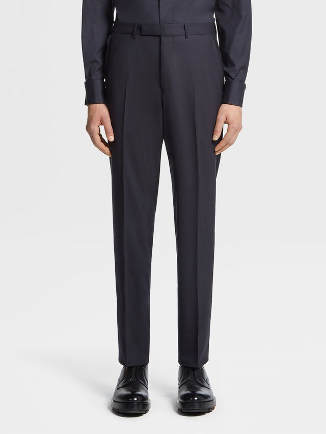 Navy Blue Centoventimila Wool Suit Product detail photo #4