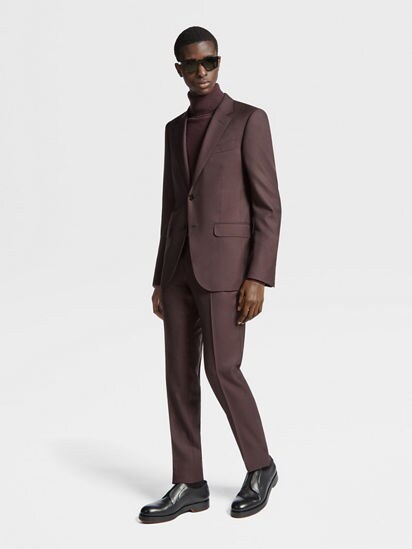 Burgundy suit hot sale zara