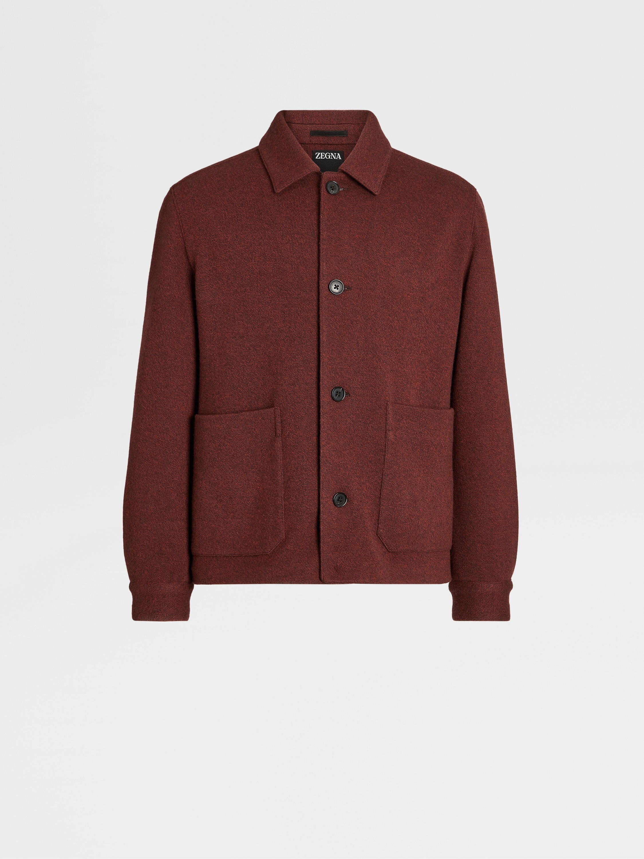 Dark Red and Dark Burgundy Oasi Cashmere Chore Jacket FW23 28038685