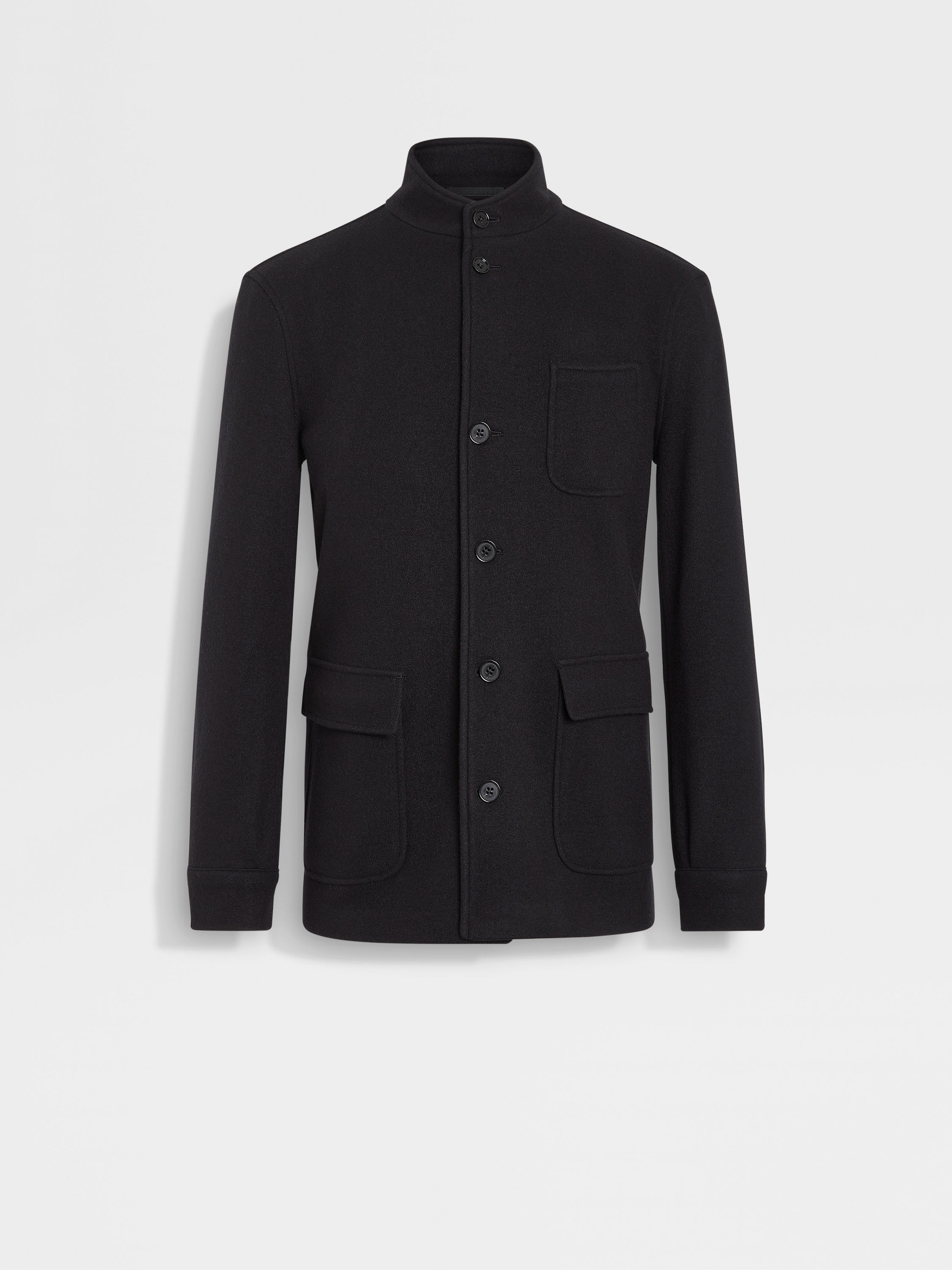 Black Jerseywear Wool and Cashmere Chore Jacket SS25 Black Jerseywear Wool and Cashmere Chore Jacket SS25
