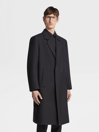 Black Wool Blend Coat SS25 28672248 | Zegna NL Black Wool Blend Coat SS25 28672248 | Zegna NL