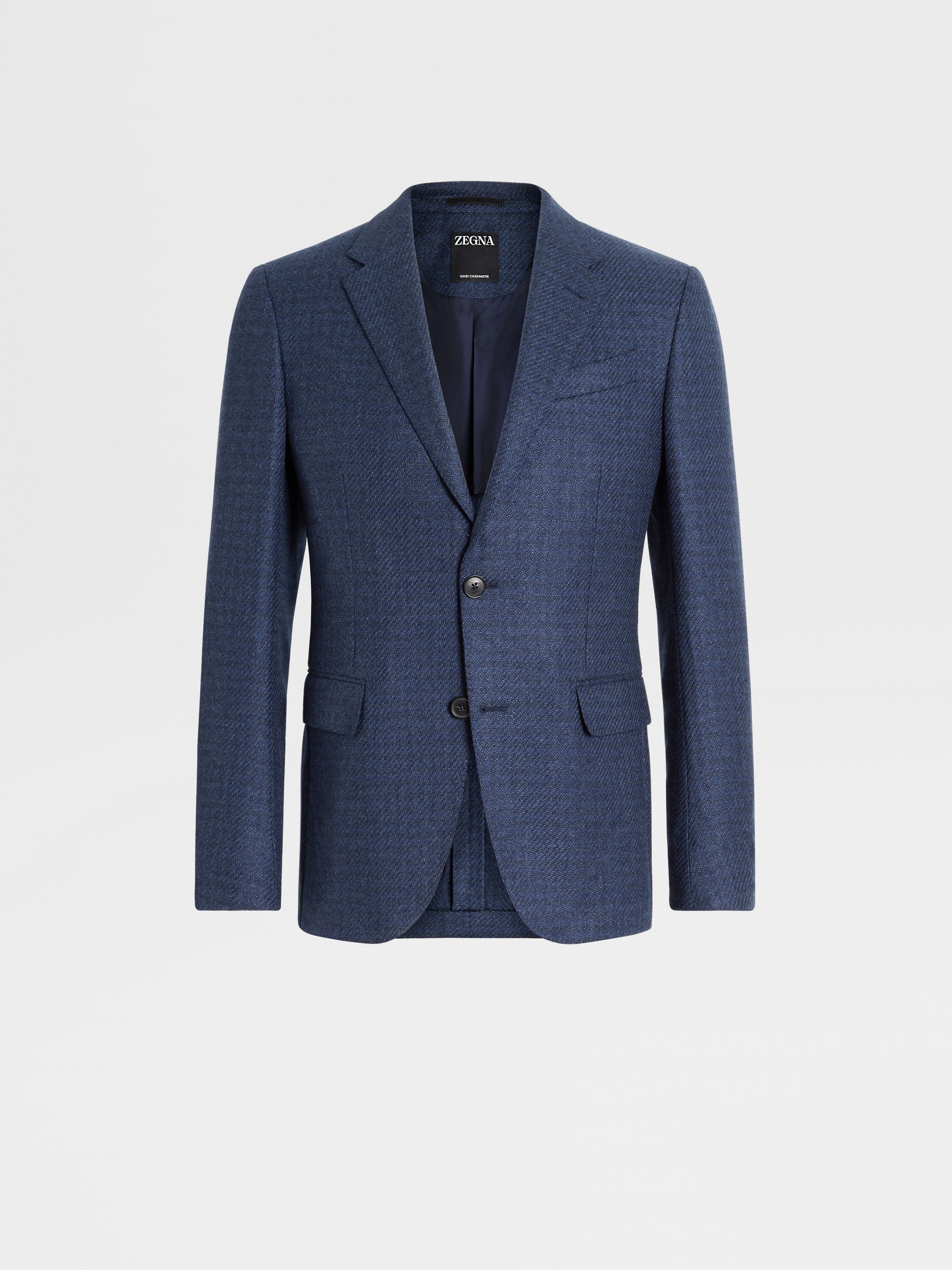 Blue and Dark Blue Oasi Cashmere Jacket FW23 28315751 | Zegna US