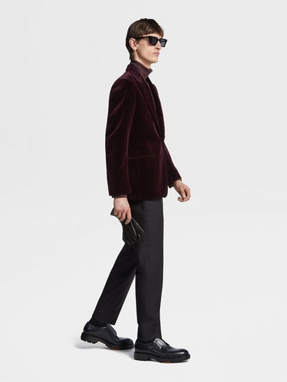 Dark Burgundy Cotton Evening Jacket SS25 28673404 | Zegna US Dark Burgundy Cotton Evening Jacket SS25 28673404 | Zegna US