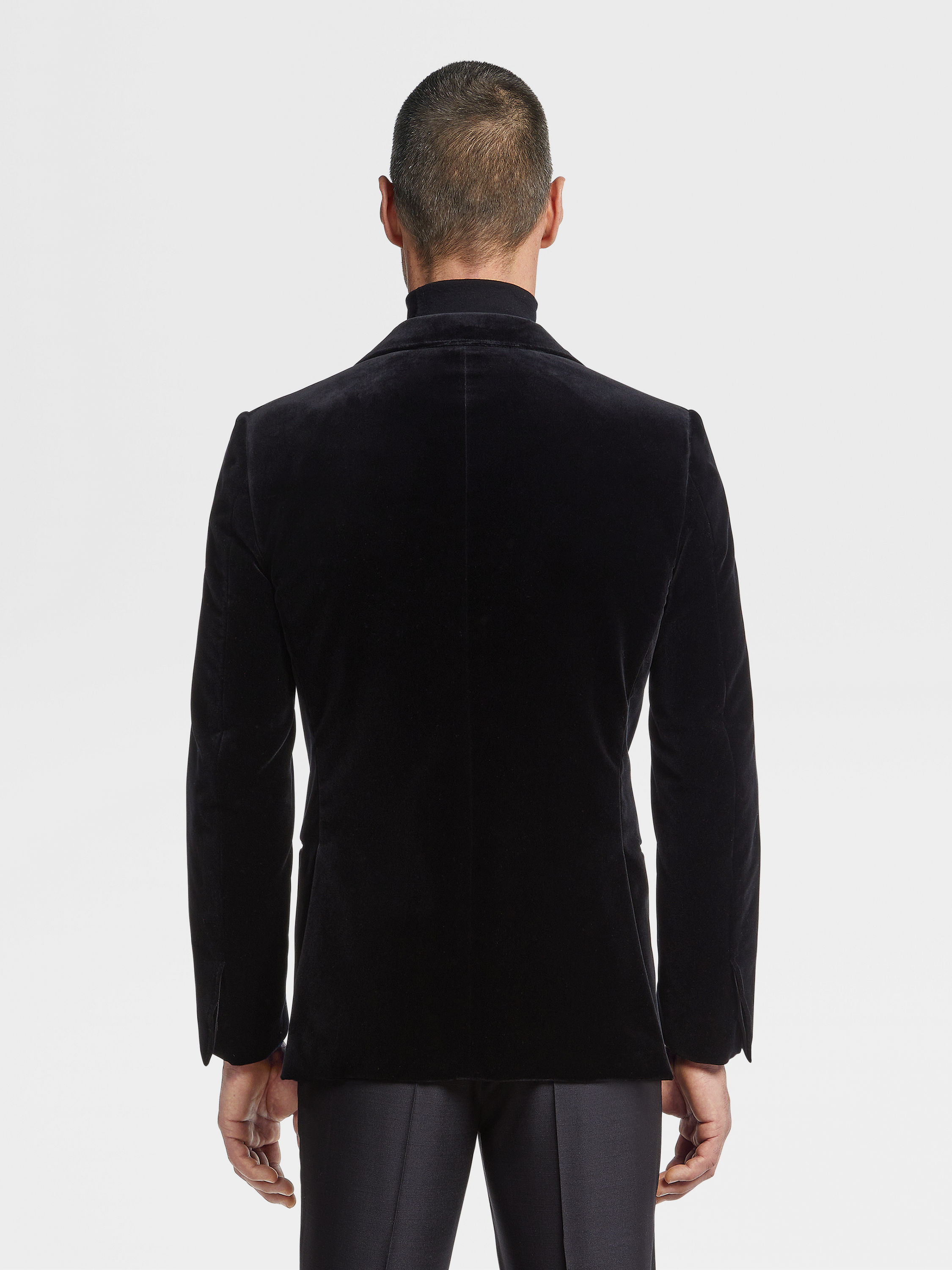 Black Cotton Evening Jacket Product detail photo #4