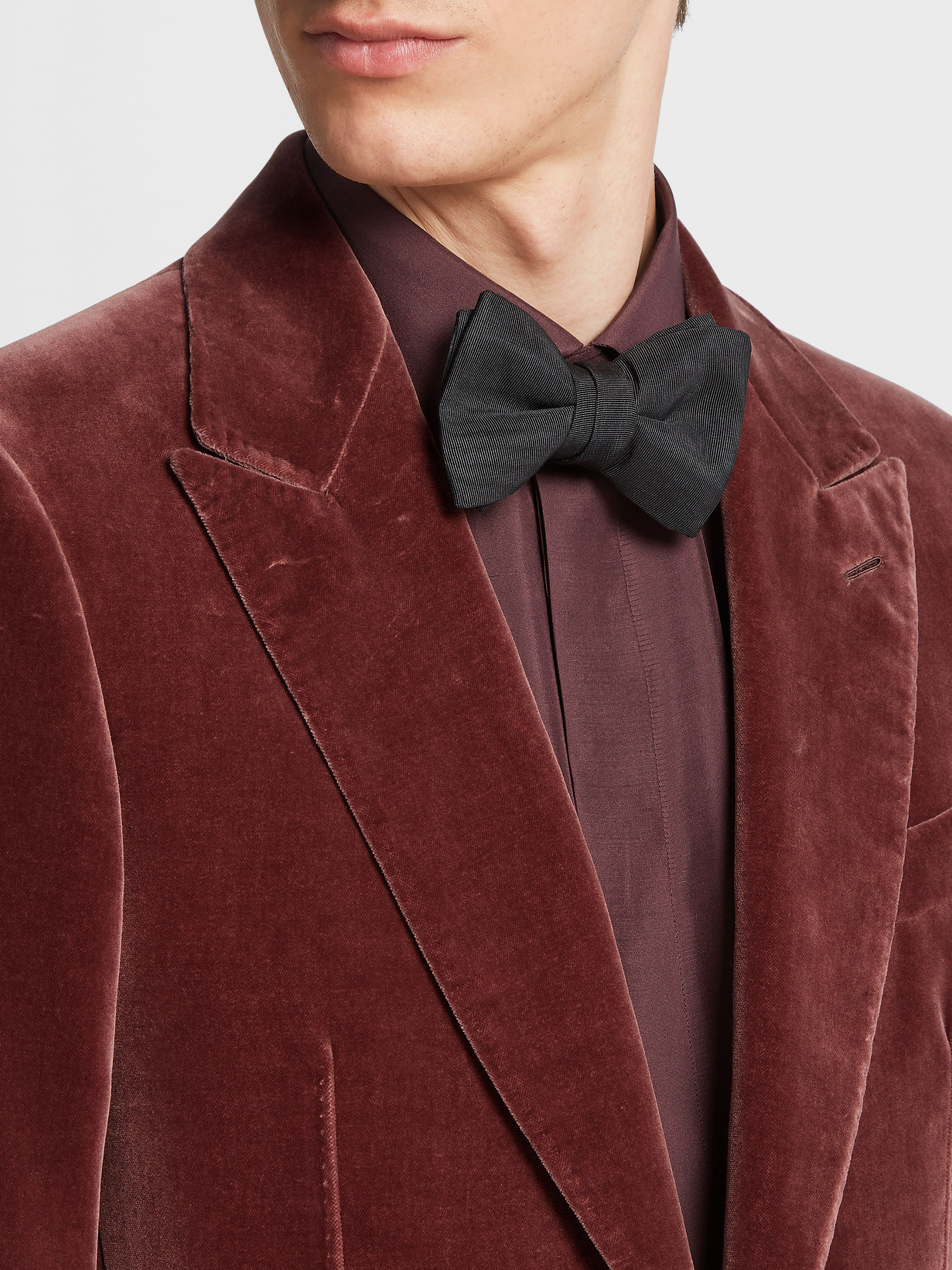 Veste de Soirée en Coton Rose Poudré Photo #2 de détail du produit