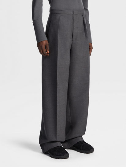 Iron Grey Wool Pants