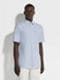 Light Blue and White Micro-checked Trecapi Cotton Shirt Product detail photo #2