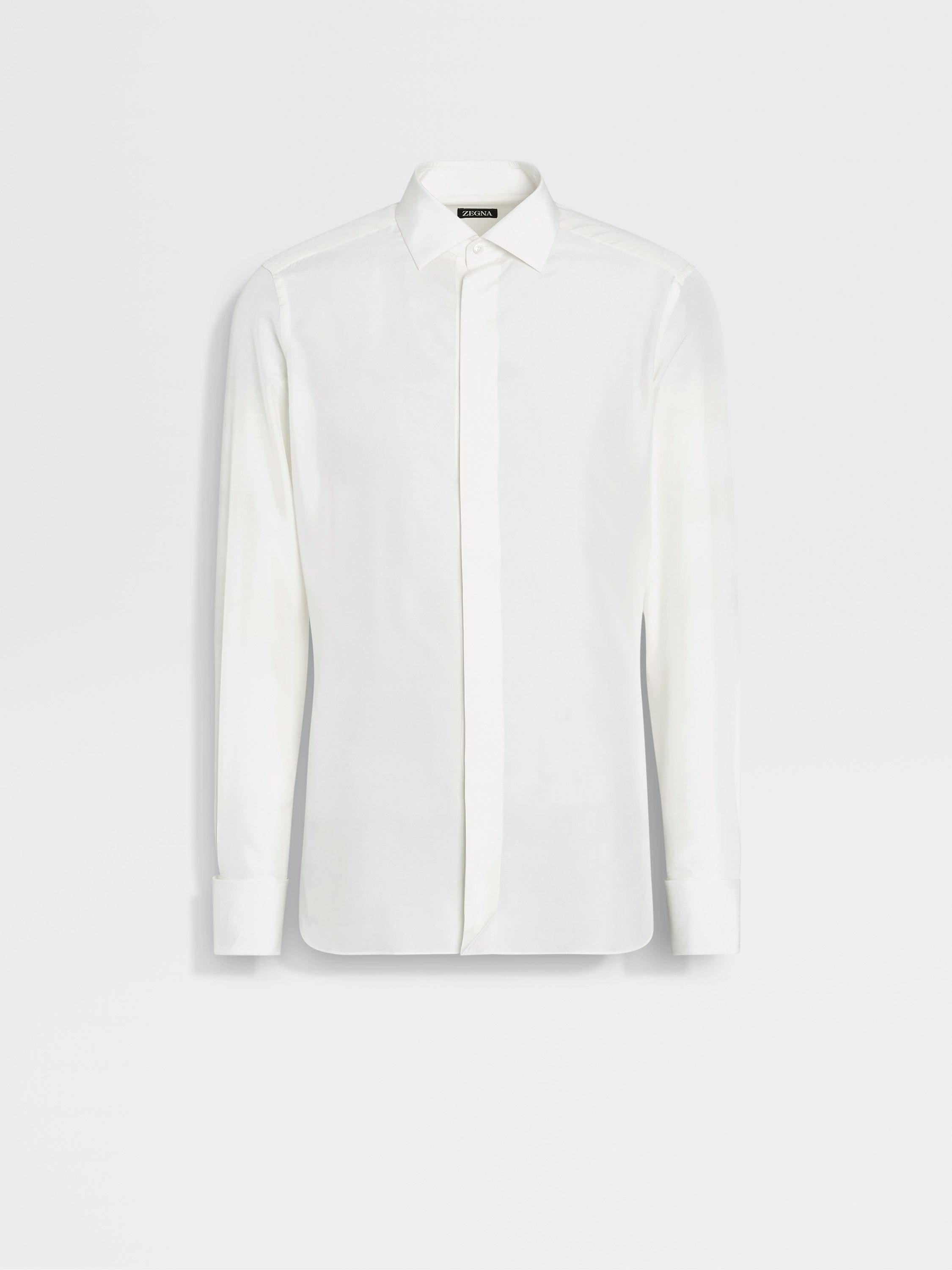 White Silk Evening Shirt 