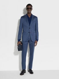 Zegna navy hot sale suit